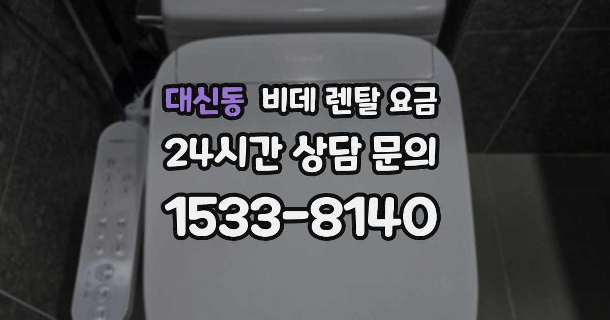대신동 비데 렌탈 요금