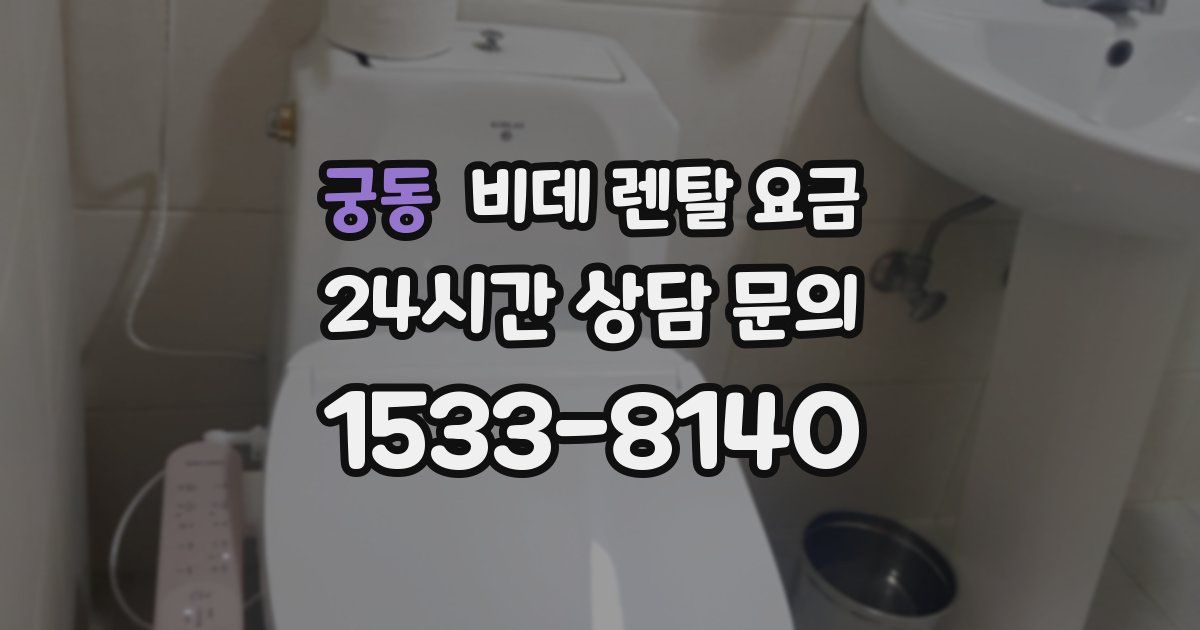 궁동 비데 렌탈 요금