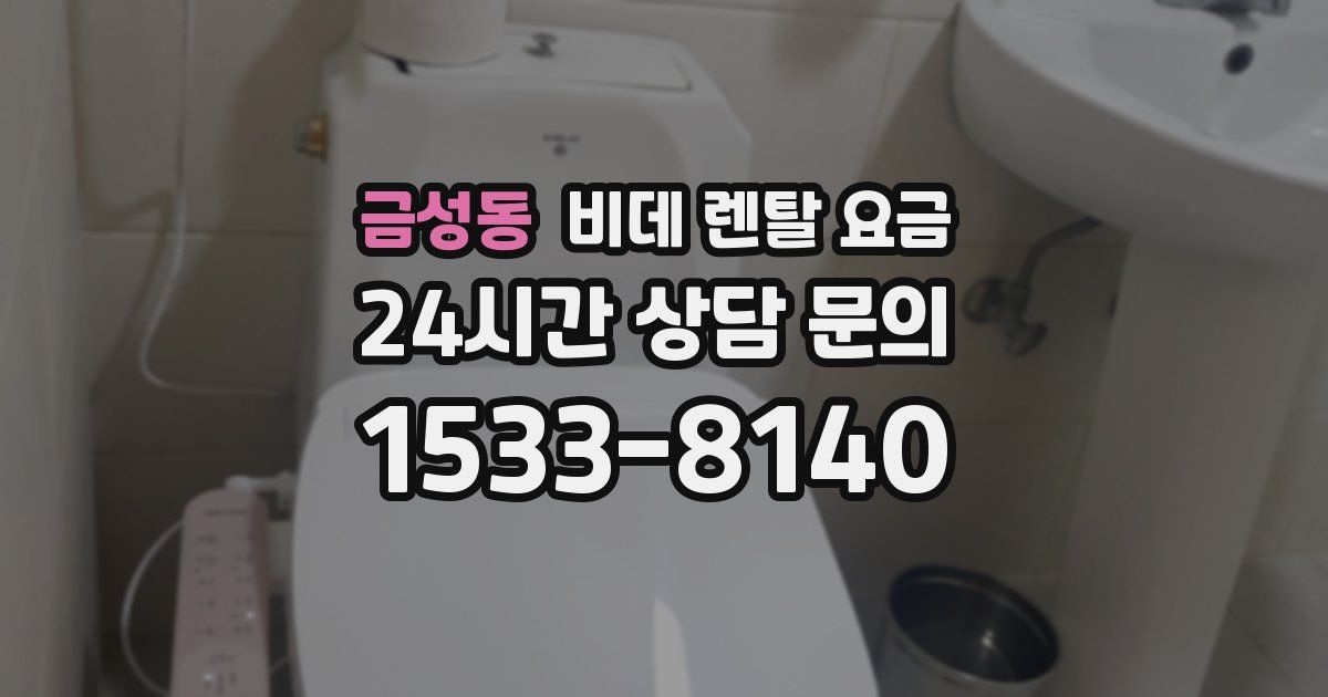 금성동 비데 렌탈 요금