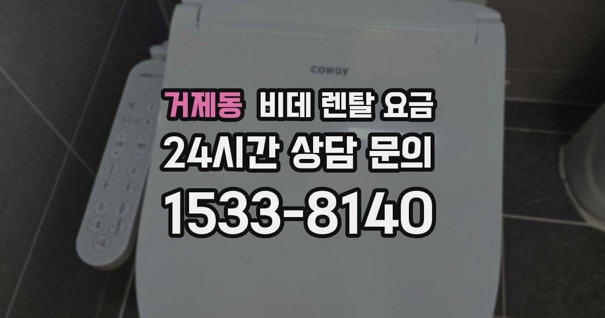 거제동 비데 렌탈 요금