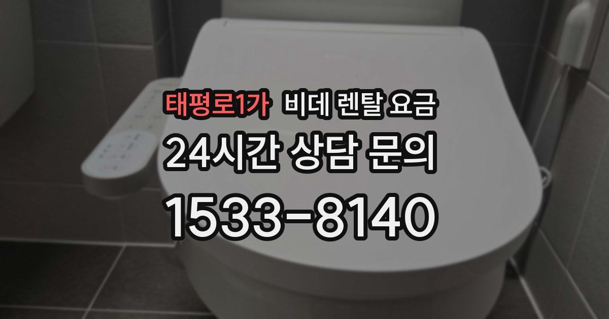 태평로1가 비데 렌탈 요금