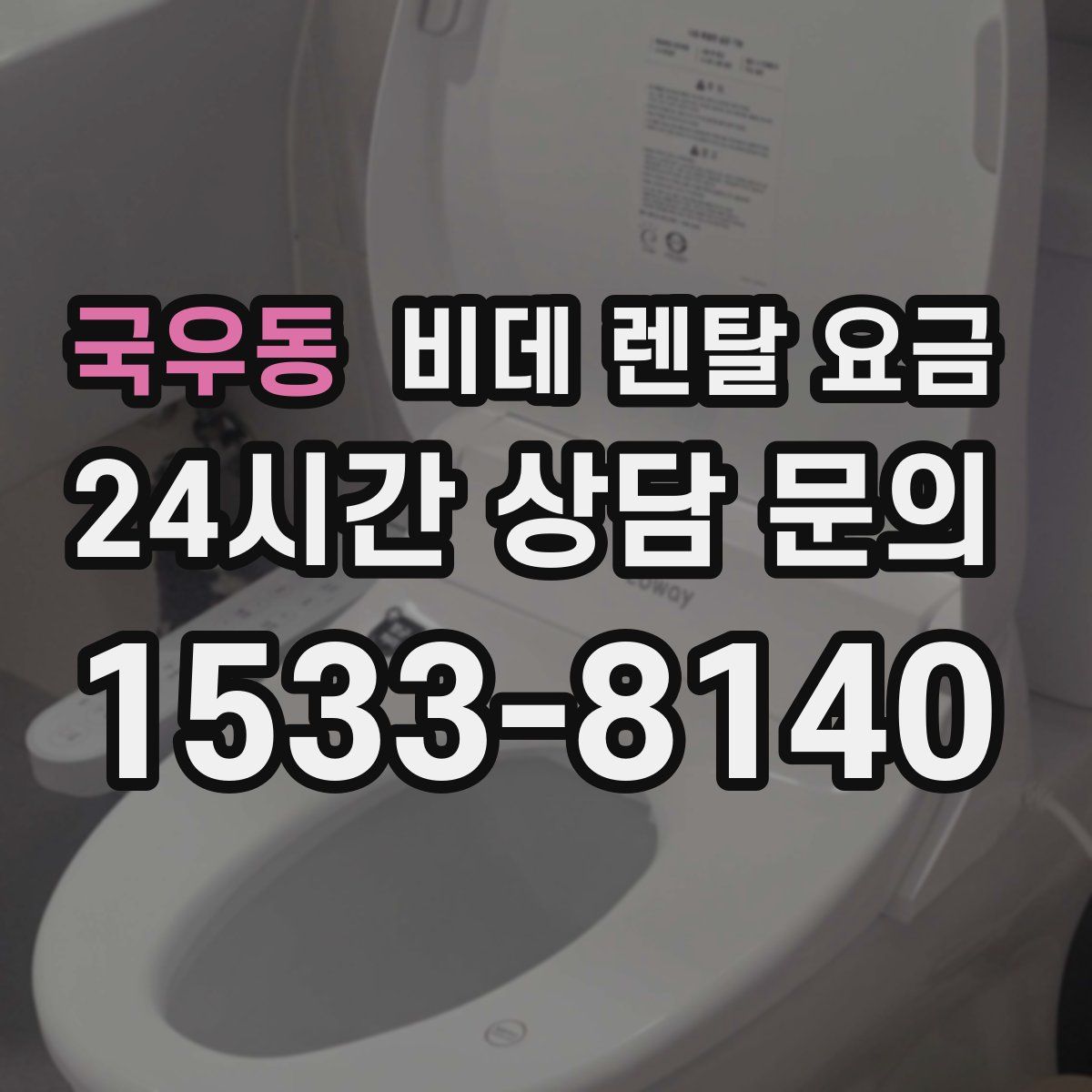 국우동 비데 렌탈 요금