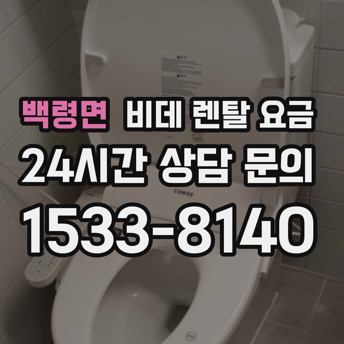 백령면 비데 렌탈 요금 지역 설치 일정이 중요한 경우 체크할 점