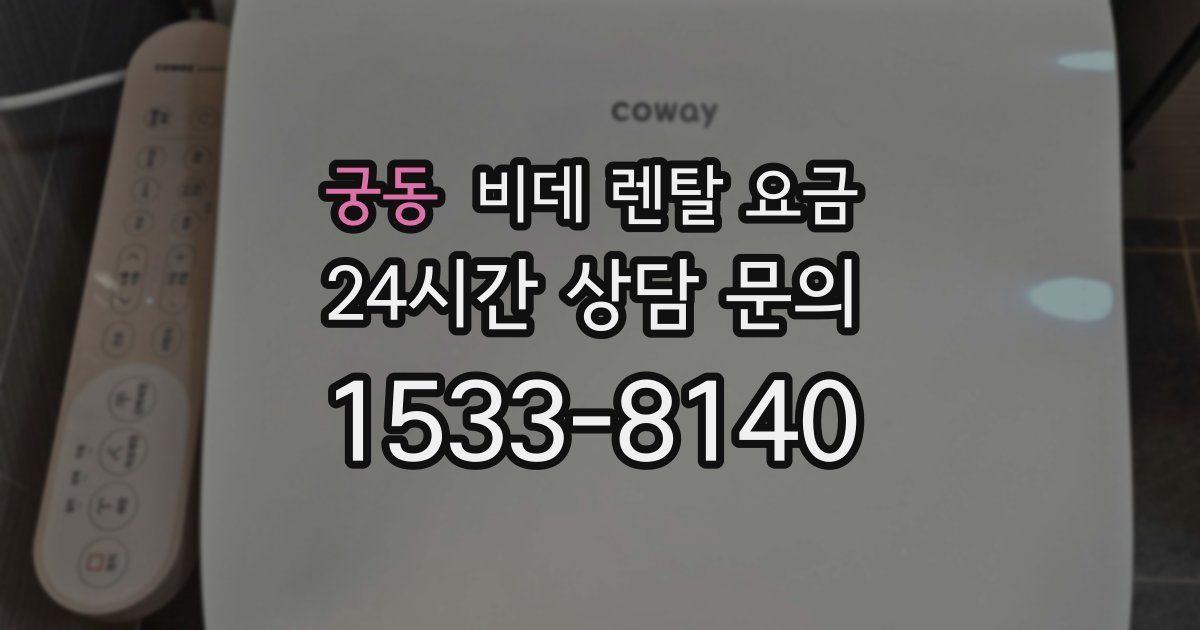 궁동 비데 렌탈 요금