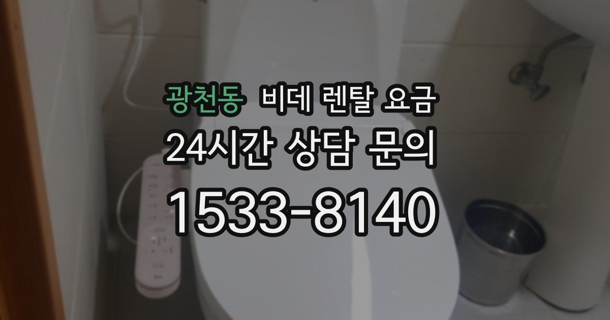 광천동 비데 렌탈 요금