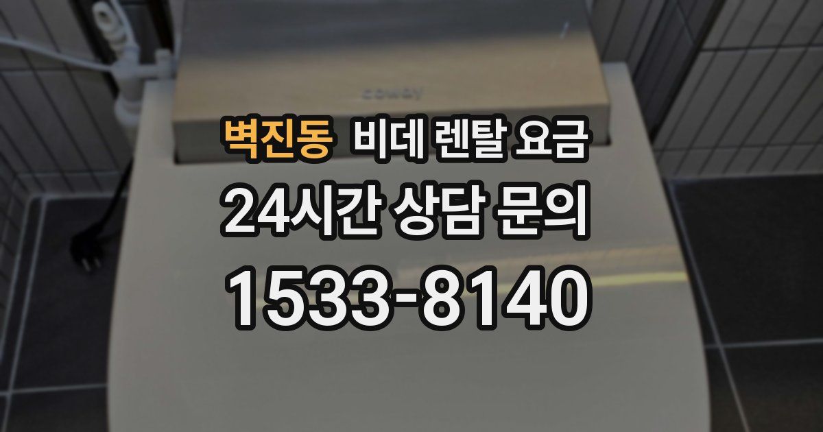 벽진동 비데 렌탈 요금