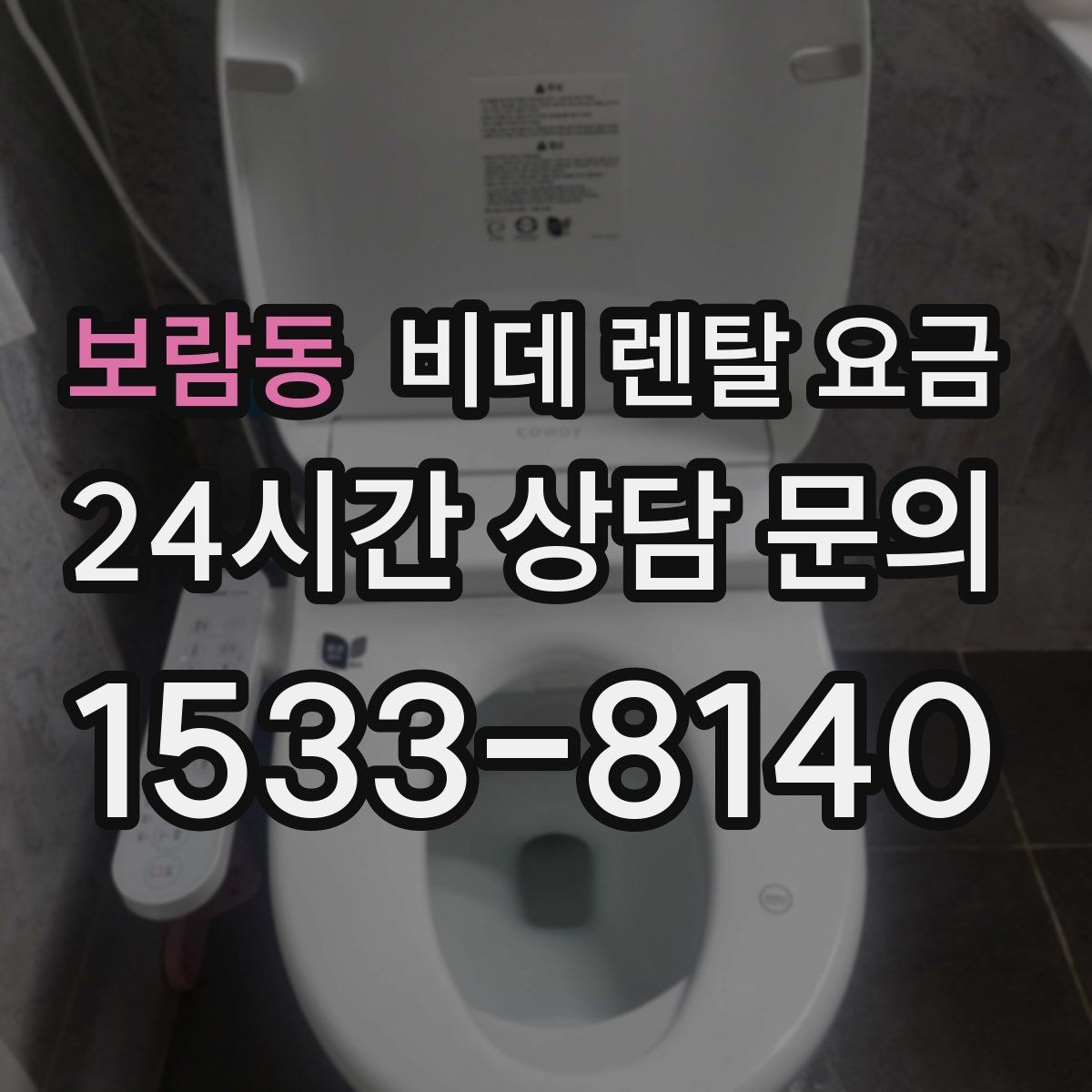 보람동 비데 렌탈 요금
