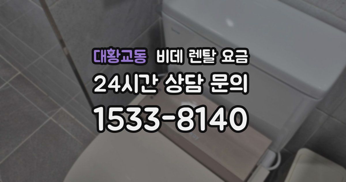 대황교동 비데 렌탈 요금