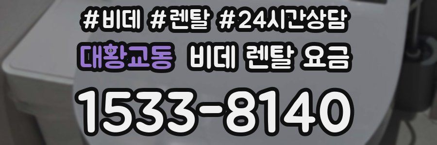 대황교동 비데 렌탈 요금