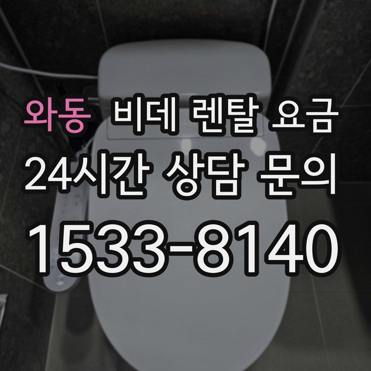 와동 비데 렌탈 요금