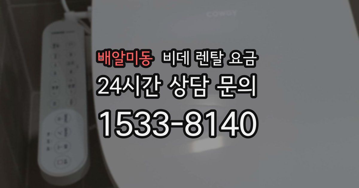 배알미동 비데 렌탈 요금