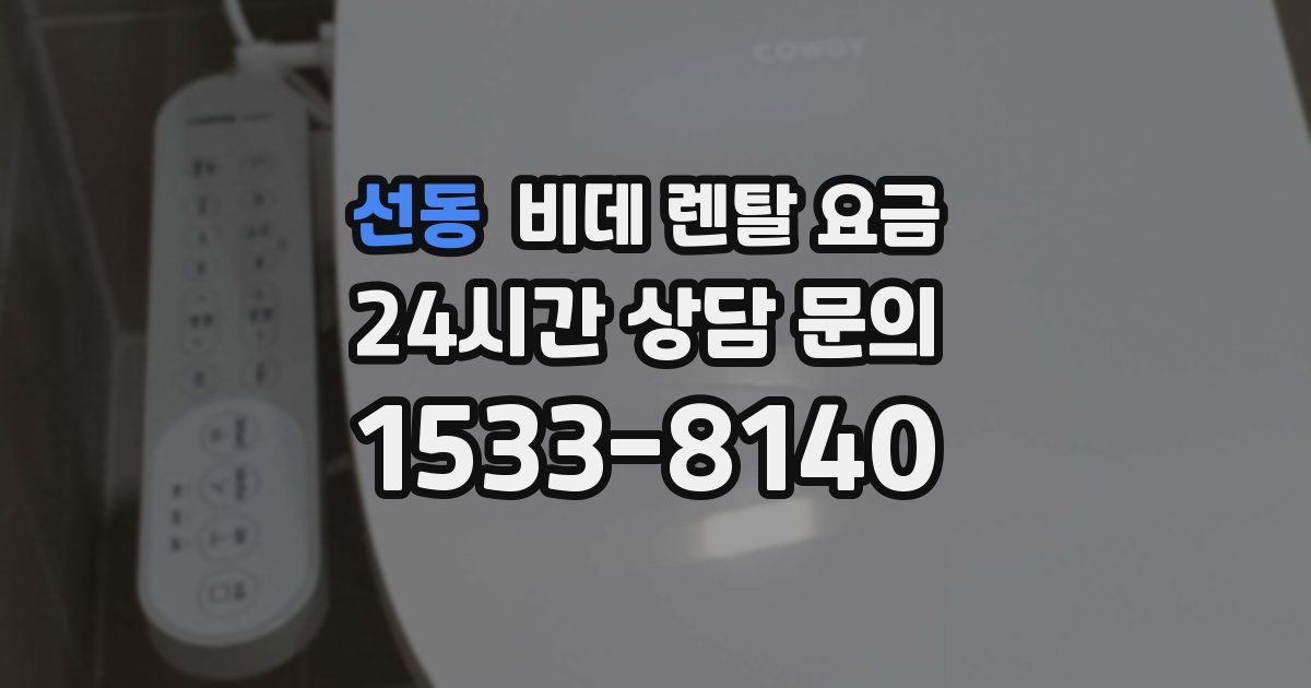 선동 비데 렌탈 요금