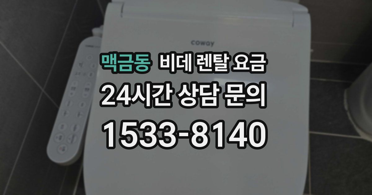 맥금동 비데 렌탈 요금