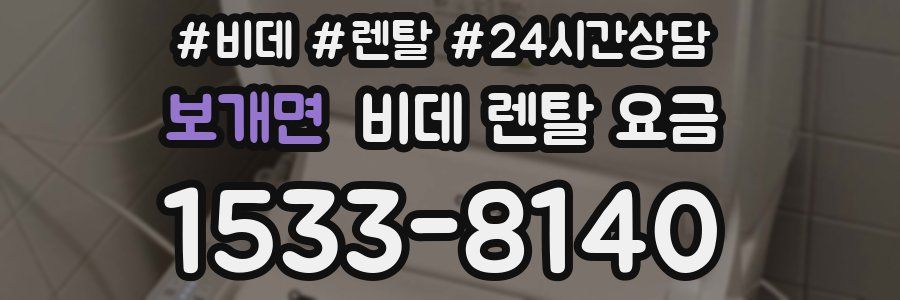 보개면 비데 렌탈 요금