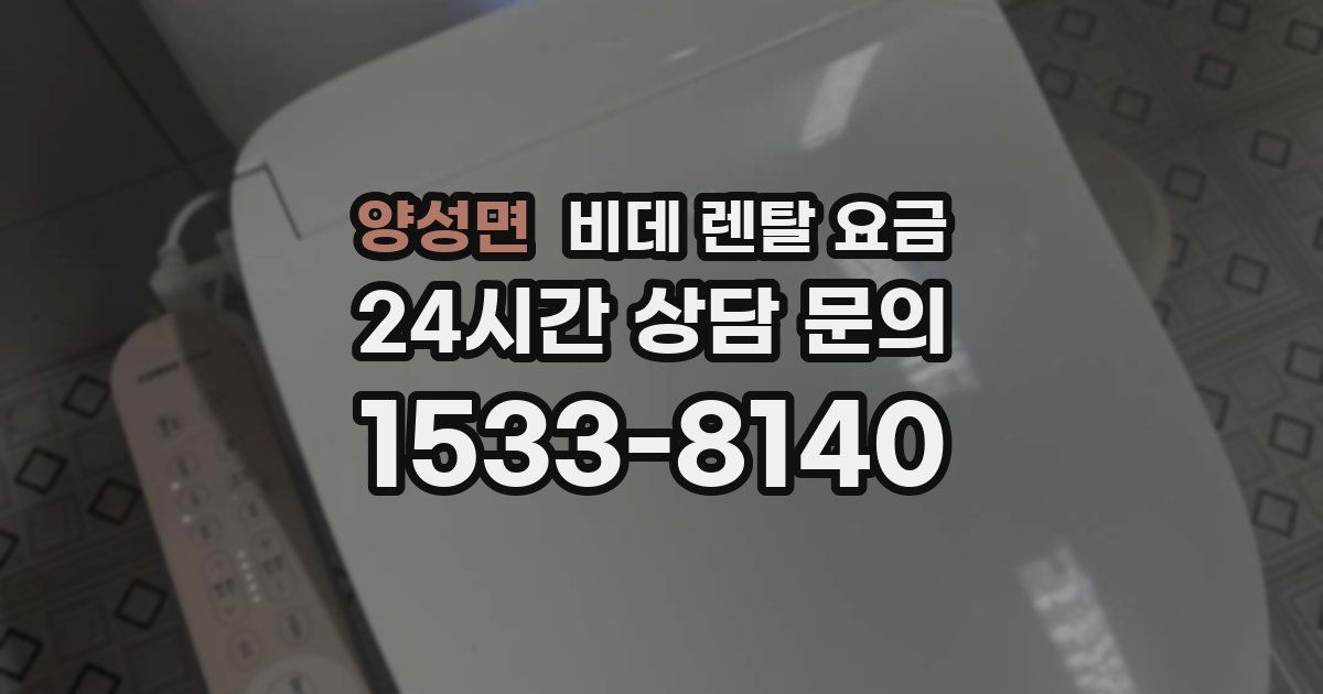양성면 비데 렌탈 요금
