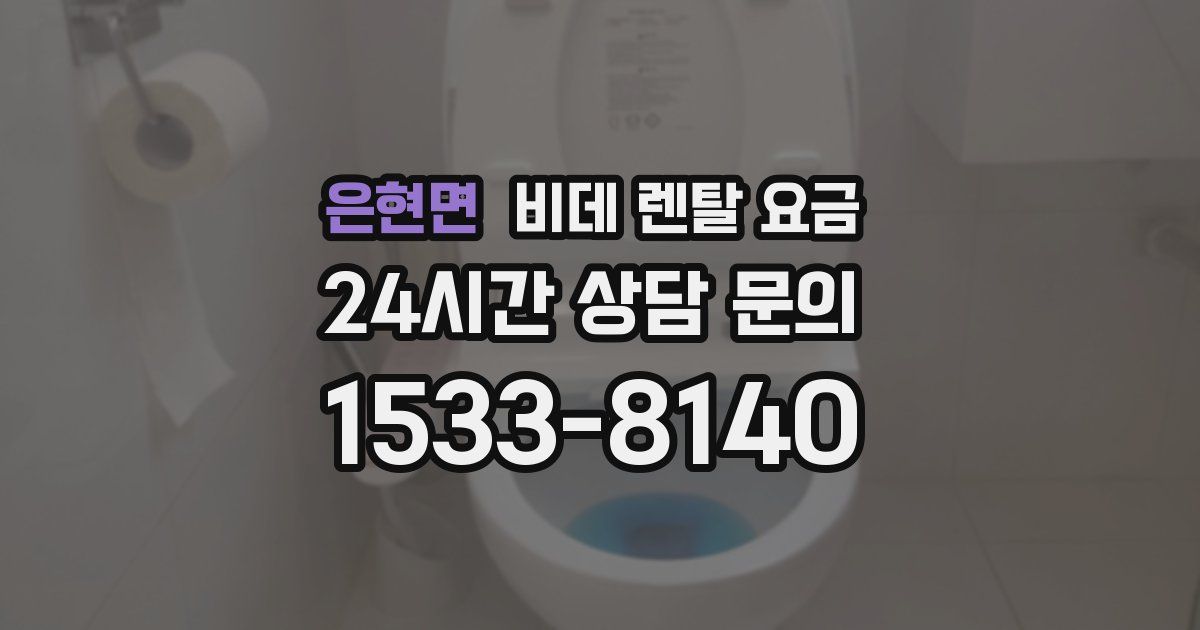 은현면 비데 렌탈 요금
