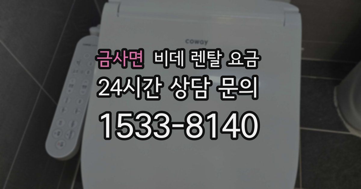 금사면 비데 렌탈 요금
