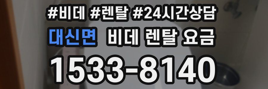 대신면 비데 렌탈 요금