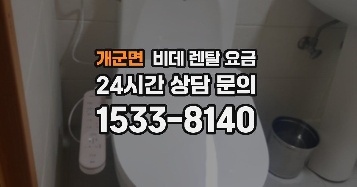 개군면 비데 렌탈 요금