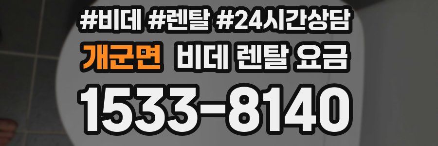 개군면 비데 렌탈 요금