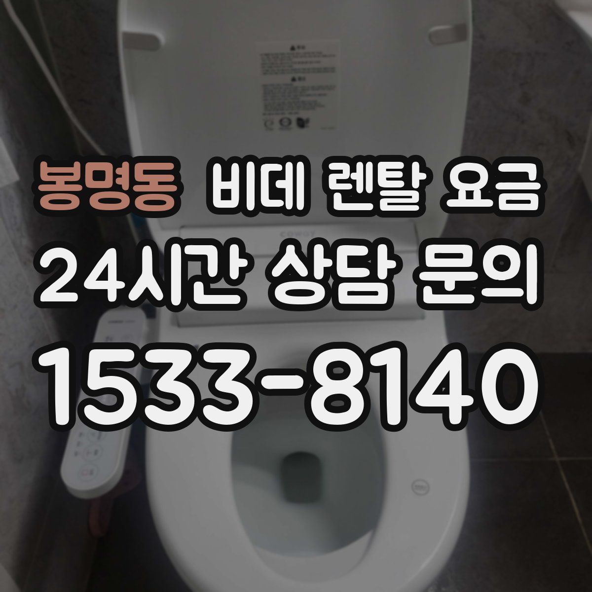 봉명동 비데 렌탈 요금