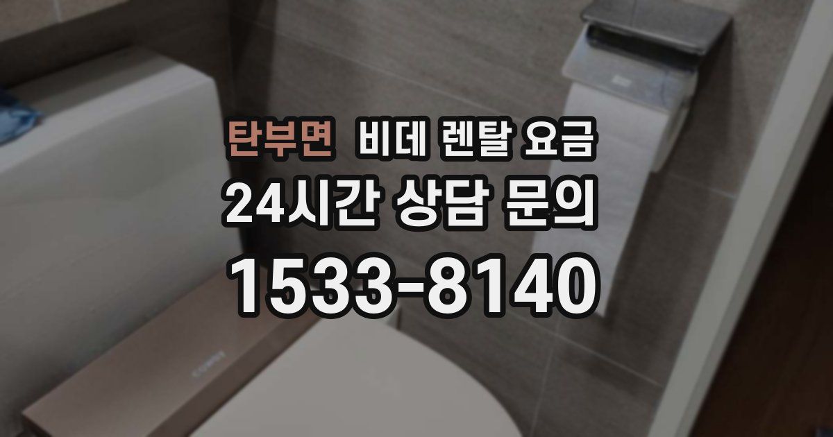 탄부면 비데 렌탈 요금