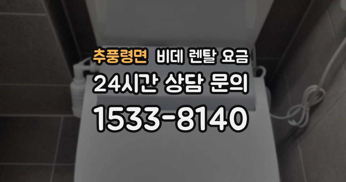 추풍령면 비데 렌탈 요금