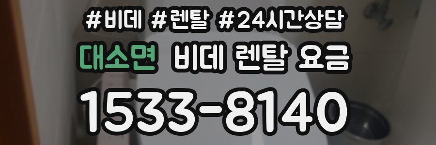 대소면 비데 렌탈 요금