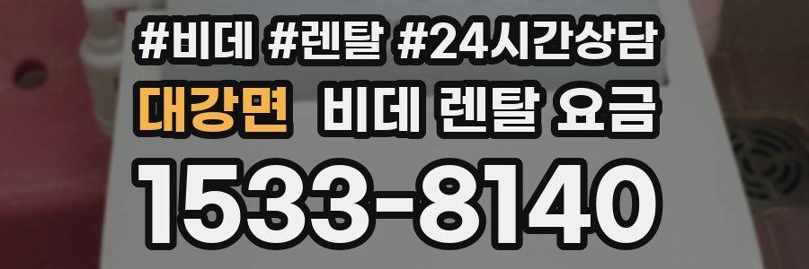 대강면 비데 렌탈 요금