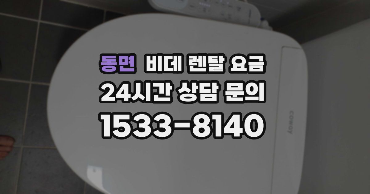 동면 비데 렌탈 요금