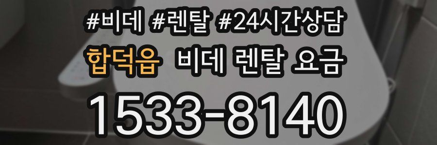 합덕읍 비데 렌탈 요금