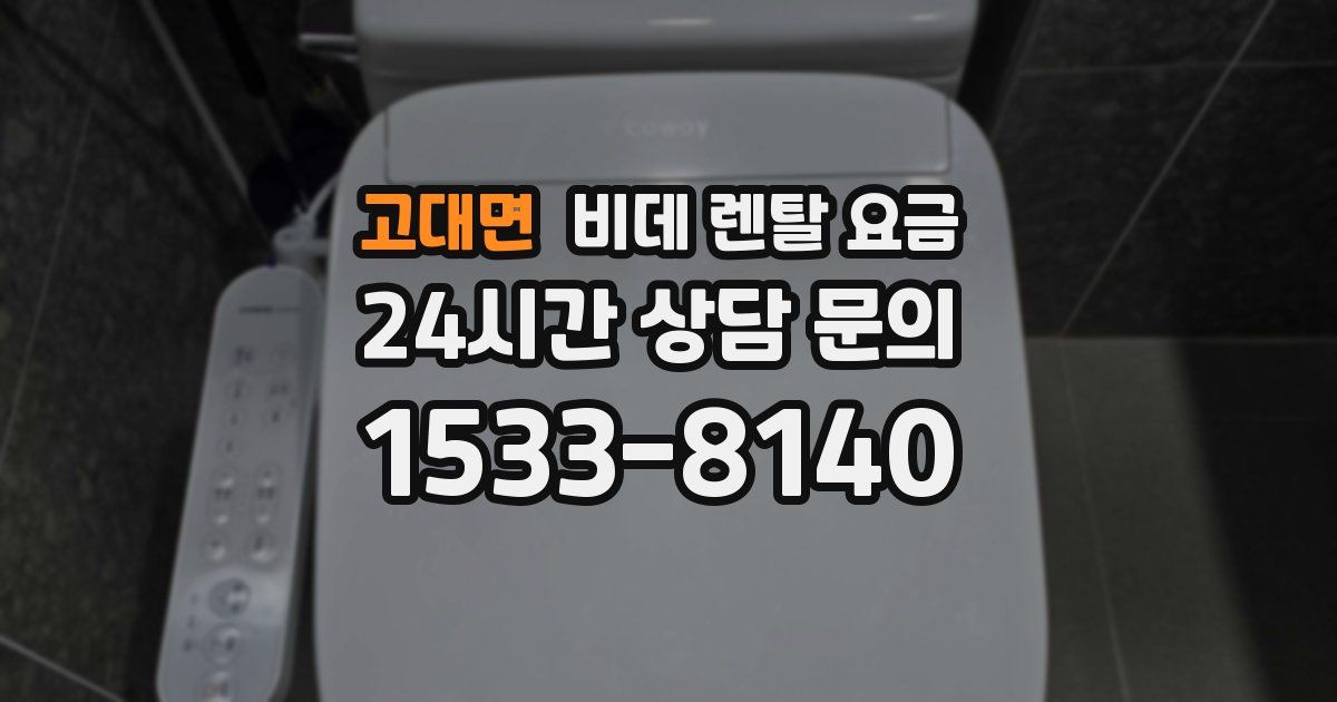 고대면 비데 렌탈 요금