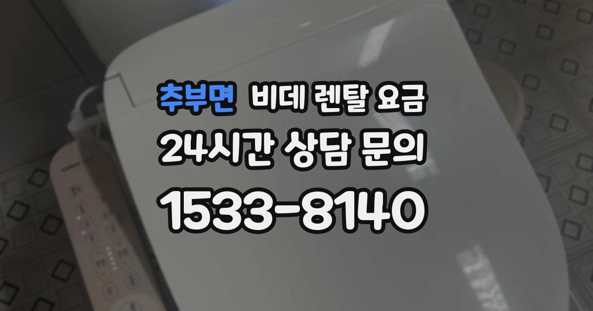 추부면 비데 렌탈 요금
