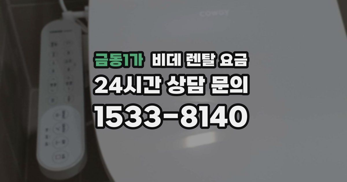 금동1가 비데 렌탈 요금
