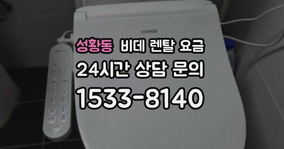 성황동 비데 렌탈 요금