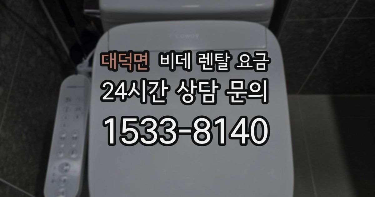 대덕면 비데 렌탈 요금