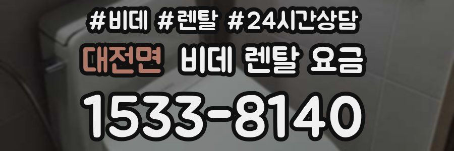 대전면 비데 렌탈 요금