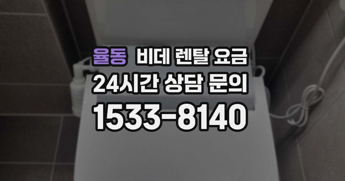 율동 비데 렌탈 요금