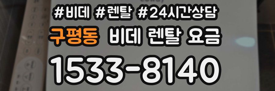 구평동 비데 렌탈 요금