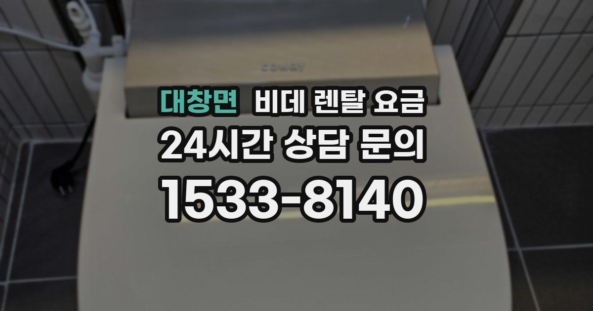 대창면 비데 렌탈 요금