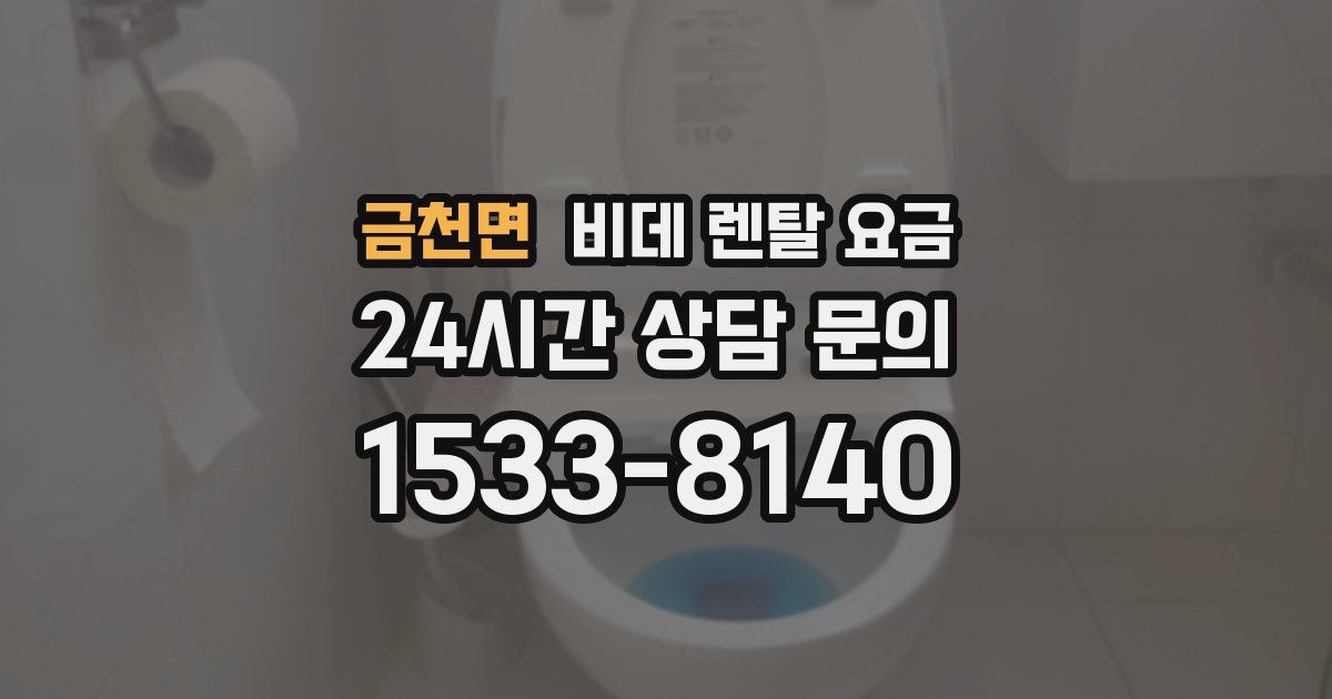 금천면 비데 렌탈 요금