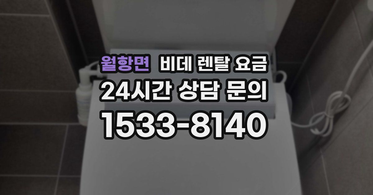 월항면 비데 렌탈 요금