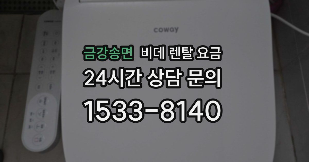 금강송면 비데 렌탈 요금