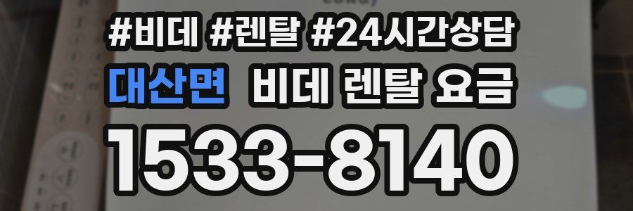 대산면 비데 렌탈 요금