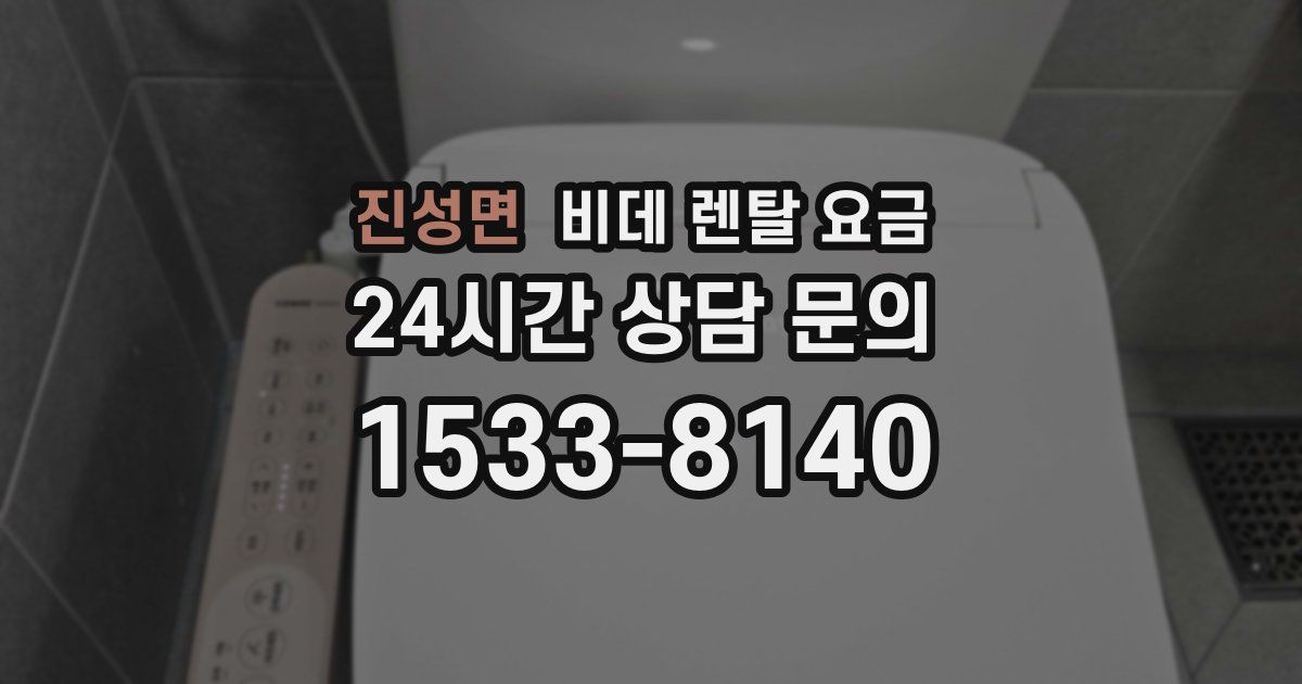 진성면 비데 렌탈 요금