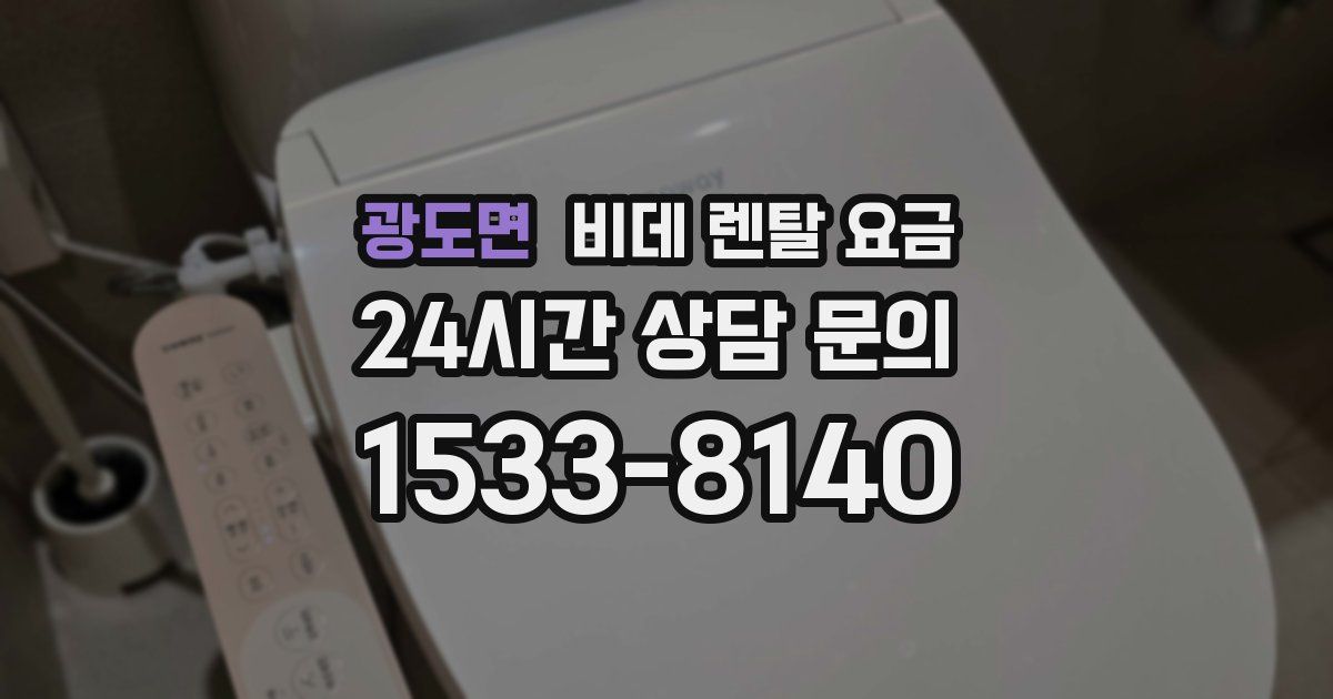 광도면 비데 렌탈 요금