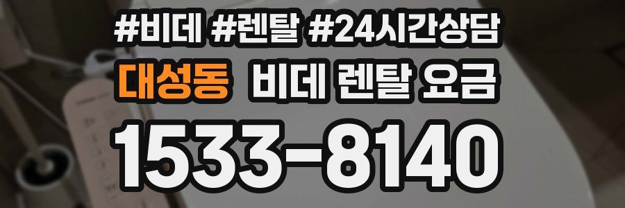 대성동 비데 렌탈 요금