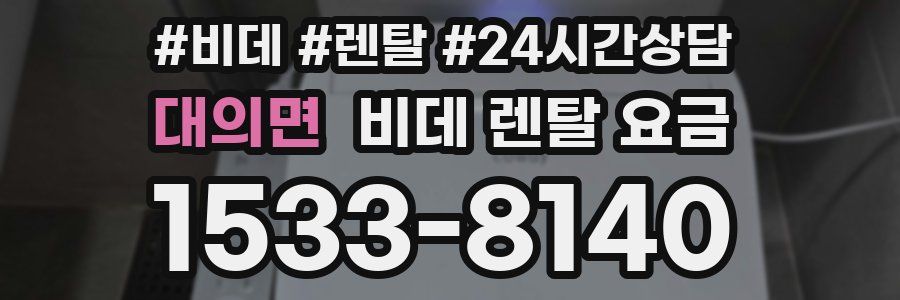 대의면 비데 렌탈 요금