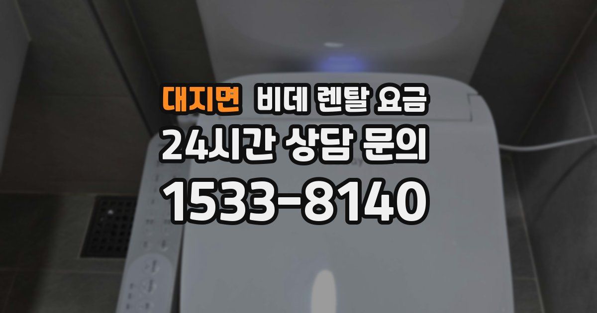 대지면 비데 렌탈 요금
