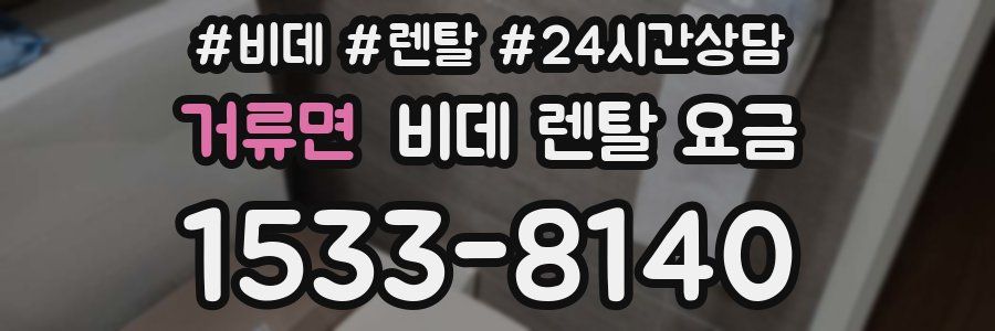 거류면 비데 렌탈 요금